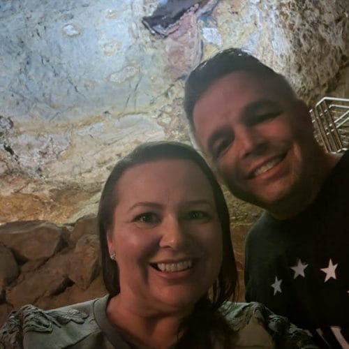 amy-and-mike-cross-hiking-Jewel-Cave-in-South-Dakota