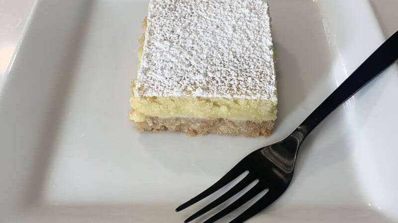 Classic Lemon Bars plated and ready to serve