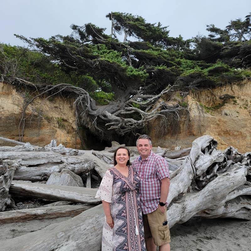 Mike and Amy visiting the Tree of Life