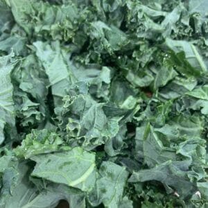 Close up of fresh chopped kale.