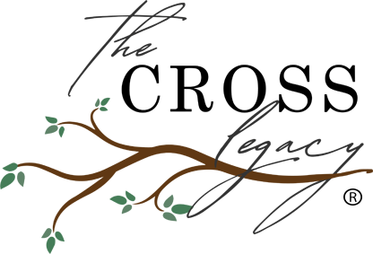 The Cross Legacy Logo - A tree branch with leaves. Includes the Certificate of Registration mark.