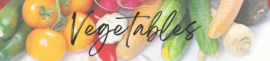 Beautiful spread of vegetables - green pepper, tomatoes, red peppers, garlic, potatoes, cucumbers, parsnips, and radish. Category Page Header Image for Vegetable Content page.