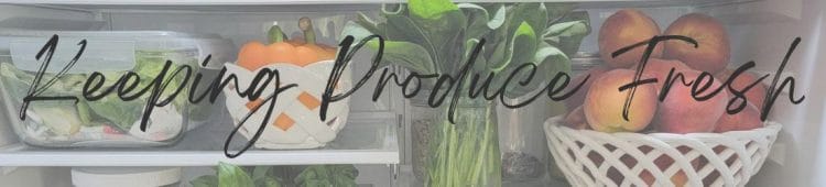 Keeping Produce Fresh Blog Post Page Header Image.