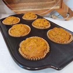 pumpkin muffins in a pan